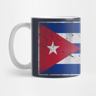 Vintage Flag Of Cuba Cuban Retro Cubano Mug